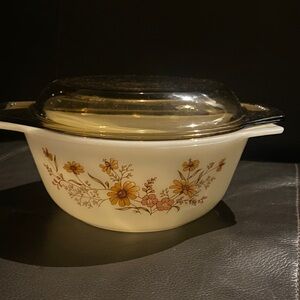 Vintage Floral Pyrex England "Woodland"